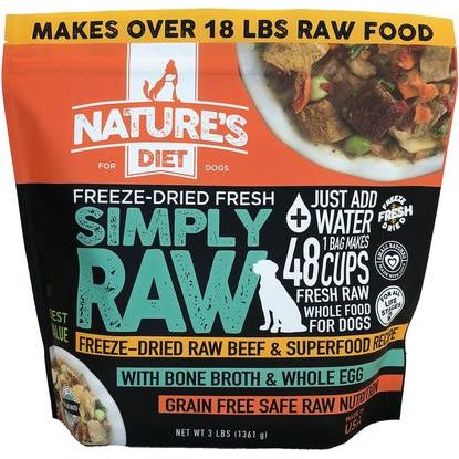 Alimento liofilizado para perros Fresh Chicken Simply Raw, bolsa de 3 lb