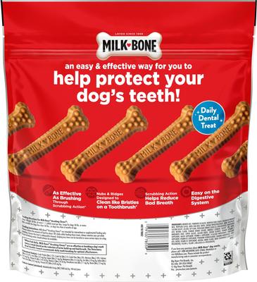 Bundle: Milk-Bone Original Brushing Chews + Fresh Breath Brushing Chews Daily Dental Large Dog Treats