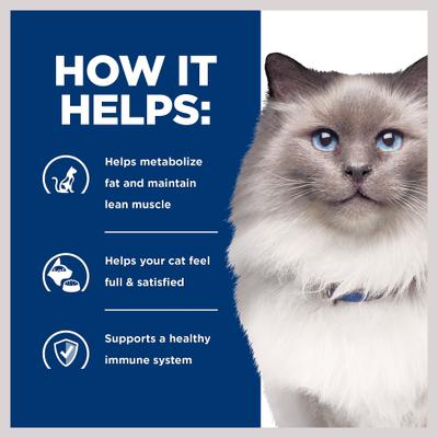 Alimento seco para gatos con sabor a pollo para reducción y control de peso r/d, bolsa de 4 lb