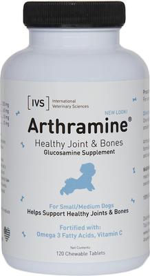 Arthramine Healthy Joints & Bones Glucosamine Dog Supplement, Small/Medium, 120 count