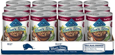 Bundle: Blue Buffalo Blue's Hearty Beef Stew + Blue's Country Chicken Stew Canned Dog Food