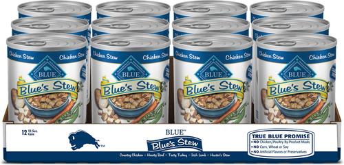 Bundle: Blue Buffalo Blue's Hearty Beef Stew + Blue's Country Chicken Stew Canned Dog Food