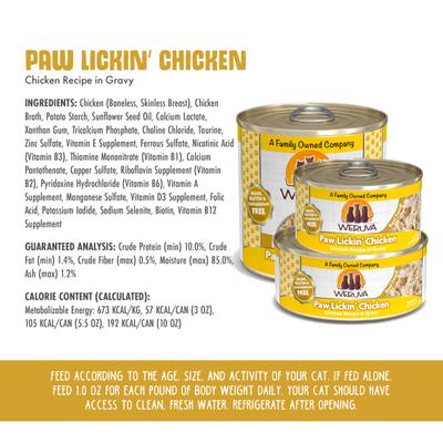 Paw Lickin' Chicken in Gravy Grain-Free Wet Cat Food, 3-oz, case of 24