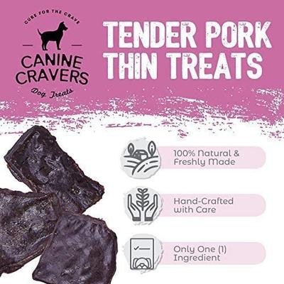 Tender Pork Thins Dehydrated Dog Treats, 5.3-oz pouch