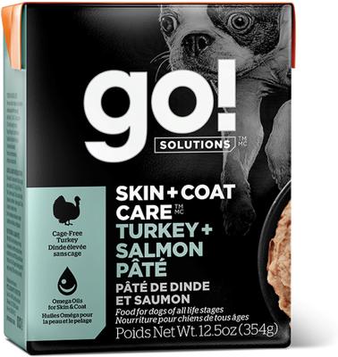 Skin + Coat Care Turkey & Salmon Pate Dog Food, 12.5-oz, case of 12