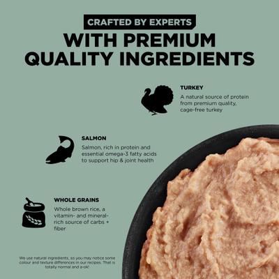 Skin + Coat Care Turkey & Salmon Pate Dog Food, 12.5-oz, case of 12