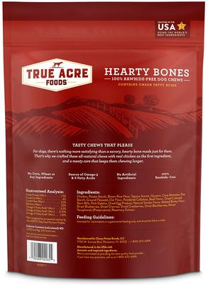 Bundle: Variety Pack - True Acre Foods Hearty Bones Beef Flavored Treats, Peanut Butter & Chicken Flavors