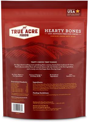 Bundle: Variety Pack - True Acre Foods Hearty Bones Beef Flavored Treats, Peanut Butter & Chicken Flavors