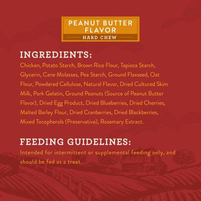 Bundle: Variety Pack - True Acre Foods Hearty Bones Beef Flavored Treats, Peanut Butter & Chicken Flavors