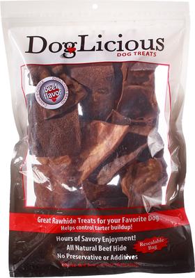 DogLicious Beef Flavored Chips Rawhide Dog Treats, 1-lb bag