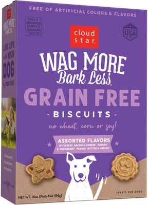 Wag More Bark Less Grain-Free Assorted Flavors Crunchy Dog Treats, 2.5-lb bag