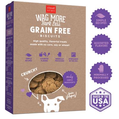 Wag More Bark Less Grain-Free Assorted Flavors Crunchy Dog Treats, 14-oz box