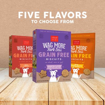 Wag More Bark Less Grain-Free Assorted Flavors Crunchy Dog Treats, 14-oz box