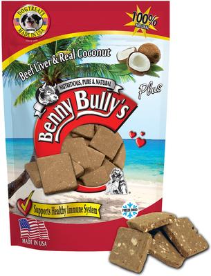 Plus Beef Liver & Coconut Freeze-Dried Dog Treats, 2.1-oz bag