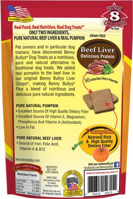 Plus Beef Liver & Pumpkin Freeze-Dried Dog Treats, 2.1-oz bag