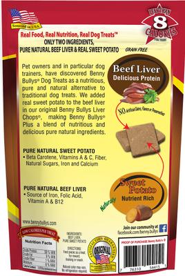Plus Beef Liver & Sweet Potato Freeze-Dried Dog Treats, 2.1-oz bag