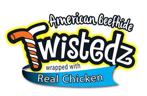 Twistedz 5-inch Beefhide Chip Rolls Chicken Flavored Wrap Dog Hard Chews, 8 count