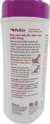 Jumbo Dog & Cat Ear Wipes, 80 count