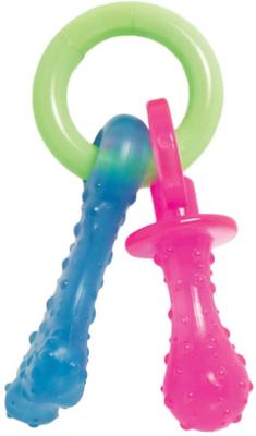 Bundle: Nylabone Nubz Turkey & Sweet Potato Chew Treat, 8 count + Puppy Chew Teething Pacifier Dog Toy, Small