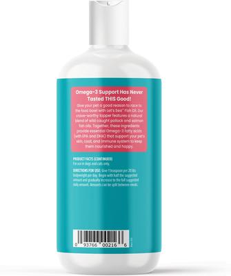 Let's Sea Wild Alaskan Fish Oil Omega-3 Skin & Coat Supplement for Dogs, 16-fl oz bottle