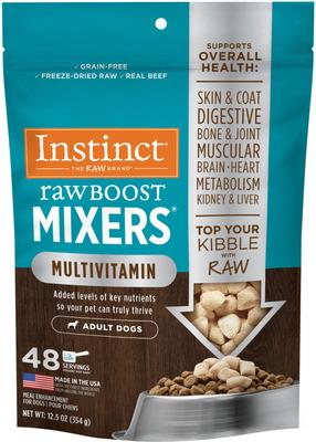 Boost Mixers Multivitamin Grain-Free Freeze-Dried Raw Adult Dog Food Topper, 5.5-oz bag