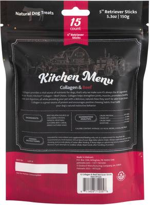 Collagen Retriever Sticks Beef Flavored Dog Treat, 15 count