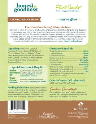Plant Snacks Way to Glow Coconut & Flax Dog Treats, 8-oz bag