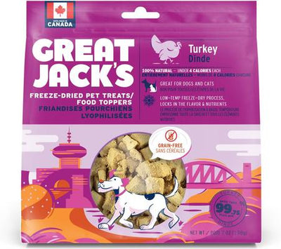 Freeze-Dried Turkey Dog Treats, 7-oz bag