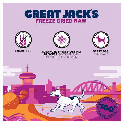 Freeze-Dried Turkey Dog Treats, 7-oz bag