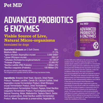 PB6 Probiotics & Enzymes Dog Supplement, 60 count