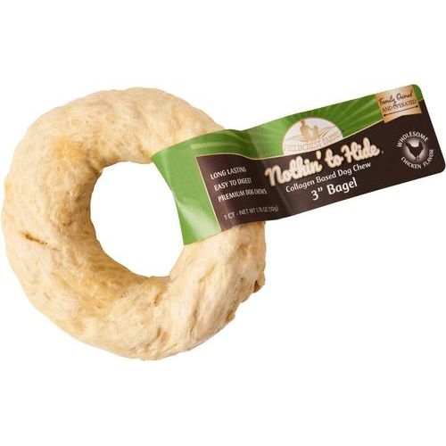 Bagel Nothin' To Hide de 3 pulgadas con sabor a tocino, masticable para perros, 1 unidad