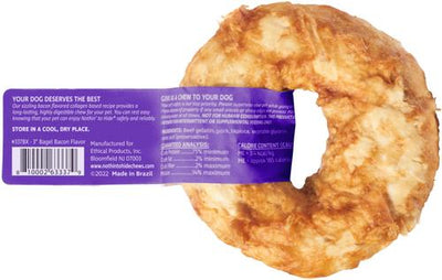 Nothin' To Hide Bagel 3-inch Bacon Flavor Dog Chew, 1 Count