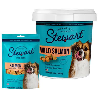 Bundle: Stewart Wild Salmon, 9.5-oz tub + Wild Salmon Freeze-Dried Dog Treats, 2.75-oz pouch