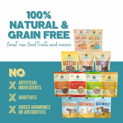 Beef Liver, Meat, Spleen Medley Freeze-Dried Dog & Cat Treats, 3-oz bag