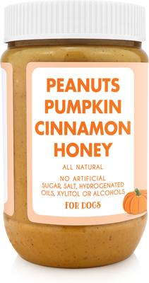 Buddy Budder Pumpkin & Cinnamon Peanut Butter Lickable Dog Treats, 17-oz jar