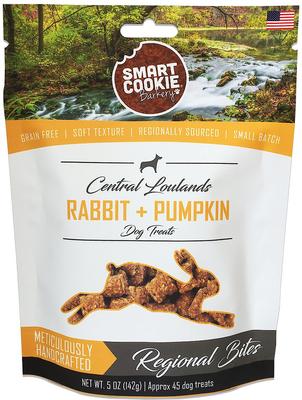 Central Lowlands Rabbit & Pumpkin Grain-Free Dog Treats, 5-oz bag