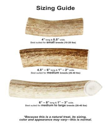 Split Elk Antler Dog Chews, 4-in