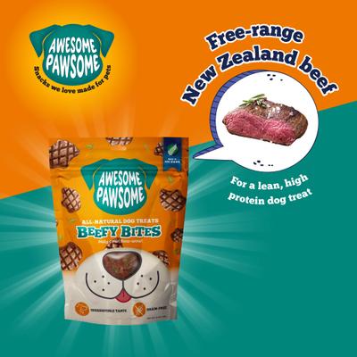 Beefy Bites Dog Treats, 3-oz bag
