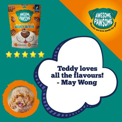 Beefy Bites Dog Treats, 3-oz bag