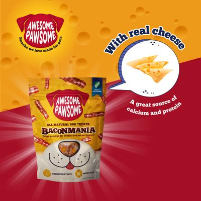 Baconmania Dog Treats, 3-oz bag