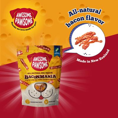 Baconmania Dog Treats, 3-oz bag