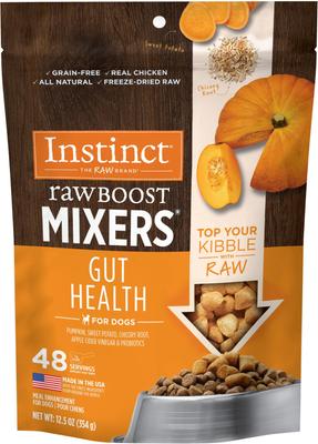 Bundle: Instinct Raw Boost Recipe with Real Chicken & Freeze-Dried Raw Pieces Dry Food + Freeze-Dried Raw Boost Mixers Gut Health Recipe Dog Food Topper