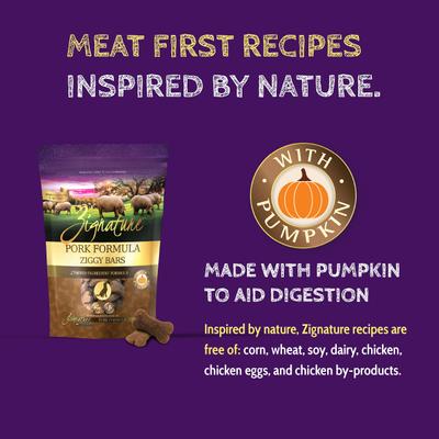 Pork Formula Ziggy Bars Biscuit Dog Treats, 12-oz bag