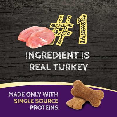 Turkey Formula Ziggy Bars Biscuit Dog Treats, 12-oz bag