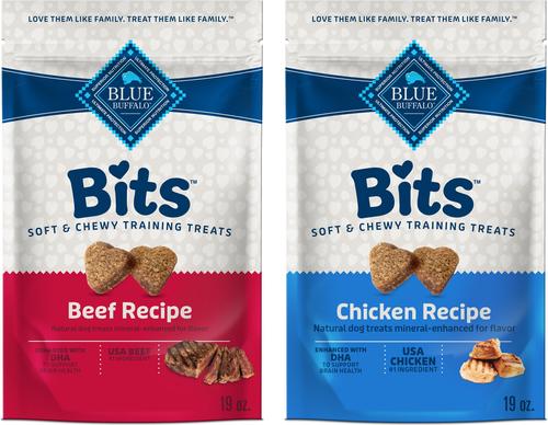 Blue Bits Tender Beef & Tasty Chicken Recipe Training Dog Treats, 19-oz bag, 2 count