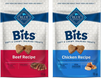 Blue Bits Tender Beef & Tasty Chicken Recipe Training Dog Treats, 19-oz bag, 2 count