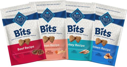 Blue Bits Soft-Moist Variety Pack Training Dog Treats, 4-oz bag, 4 count