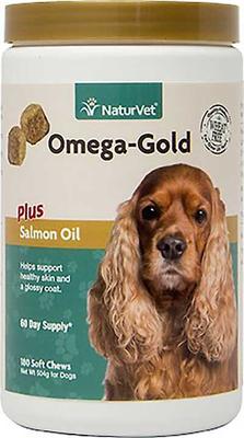 Bundle: NaturVet Advanced Probiotics & Enzymes Plus Vet Strength PB6 Probiotic Soft Chews Dog Supplement, 120 count + NaturVet Omega Gold Plus Salmon Oil Soft Chews for Dogs, 180 count