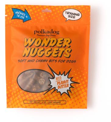 Wonder Nuggets - Golosinas suaves y masticables para perros con sabor a mantequilla de maní, bolsa de 10 oz