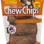 Chips masticables de piel de res, golosinas para perros con sabor a vainilla, bolsa de 16 oz